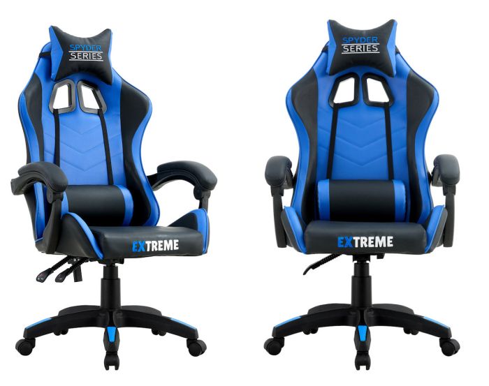 Компьютерное кресло Extreme SPYDER Синий, Zenga экокожа