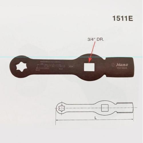 Ключ ударный под квадрат 3/4". Е24 HANS