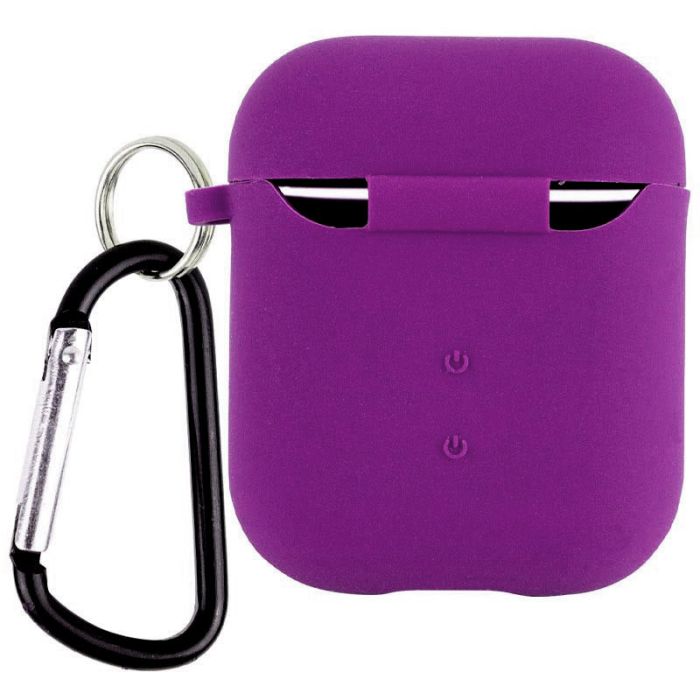 Силиконовый футляр с микрофиброй для наушников Airpods 1/2