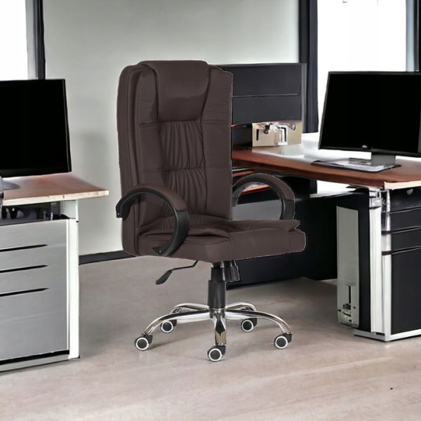 Офисное кресло Sofotel 005 Коричневый, Sofotel, для офиса искусственная кожа (кожзаменитель)