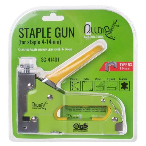 Степлер строительный для скоб 4-14мм + 200 скоб 8мм Alloid