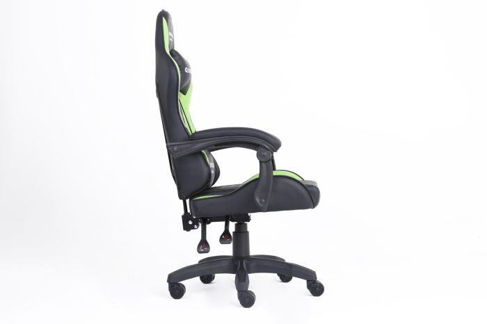 Компьютерное кресло с карбоновыми вставками CARBON Quattro Gaming Черно-зеленый, Zenga экокожа