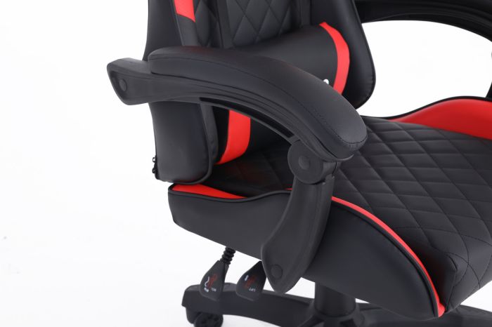 Компьютерное кресло с карбоновыми вставками CARBON Quattro Gaming Черно-красный, Zenga экокожа