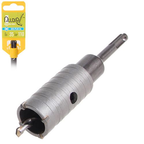 Сверло корончатое по бетону 35мм p SDS адаптером 110мм Alloid