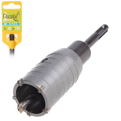 Сверло корончатое по бетону 40мм p SDS адаптером 110мм Alloid