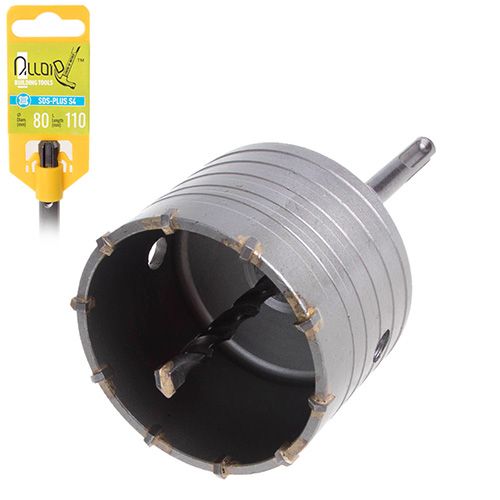 Сверло корончатое по бетону 80мм p SDS адаптером 110мм Alloid