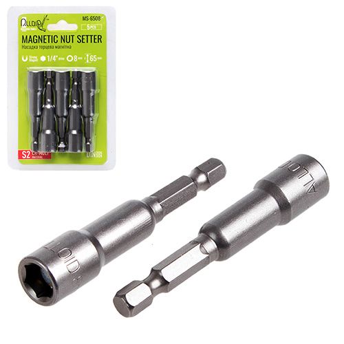 Насадка торцева магнітна 8х65мм (комплект 5 шт.) Alloid
