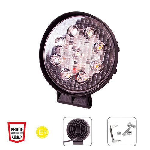 Фара рабочего света WLP-27R1F5 FLOOD 9Led*3W /10-30V/27W/6000K