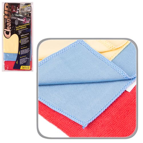 Салфетка микрофибра CleanUP CU-118 универс. 30х35см 3 шт. (CU-118)