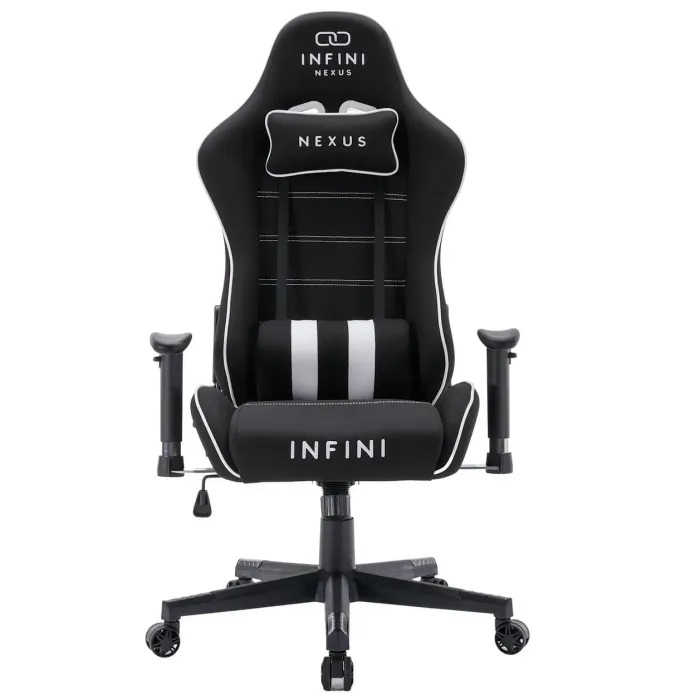 Компьютерное кресло из ткани INFINI Nexus Черно-белый, Zenga ткань