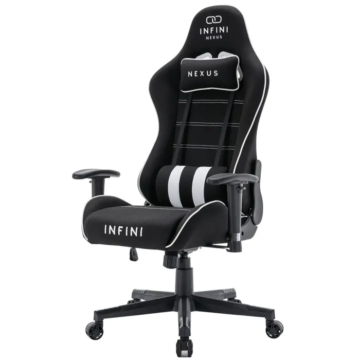 Компьютерное кресло из ткани INFINI Nexus Черно-белый, Zenga ткань