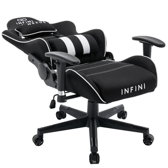 Компьютерное кресло из ткани INFINI Nexus Черно-белый, Zenga ткань