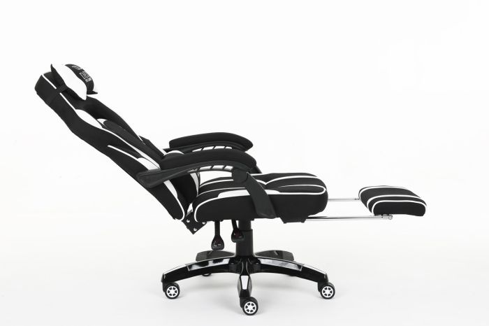 Компьютерное кресло из ткани DEUS X-STREAM Черно-белый, Zenga ткань