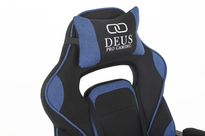 Компьютерное кресло из ткани DEUS X-STREAM Черно-синий, Zenga ткань
