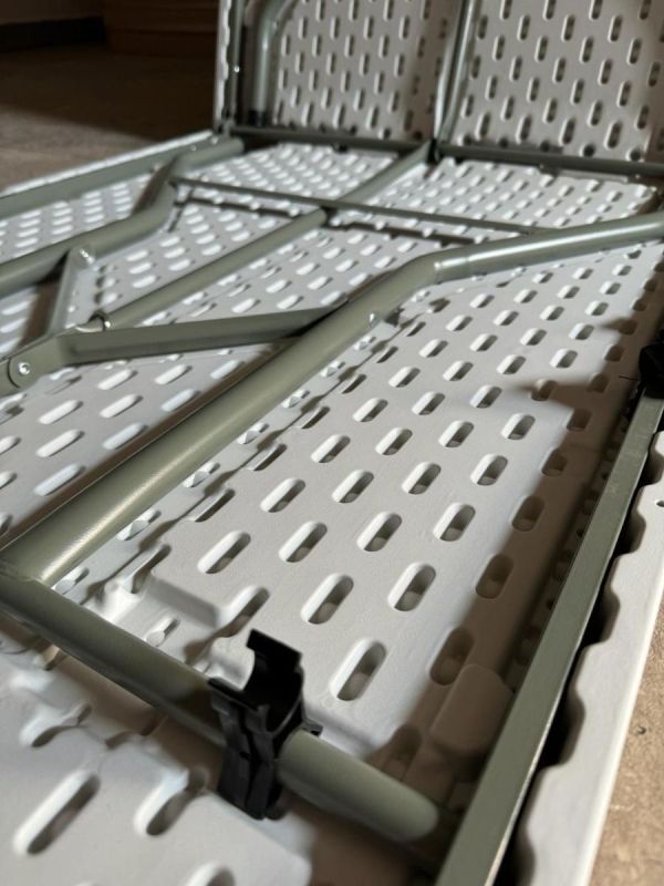 Садовий стіл розкладний RahheGarden 180 см 180х74х74 см Білий