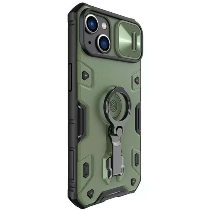 TPU+PC чехол Nillkin CamShield Armor Pro no logo (шторка на камеру) для Apple iPhone 14 / 13 (6.1")