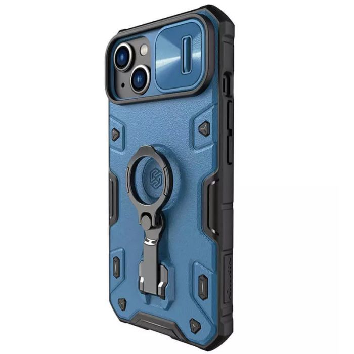TPU+PC чехол Nillkin CamShield Armor Pro no logo (шторка на камеру) для Apple iPhone 14 / 13 (6.1")