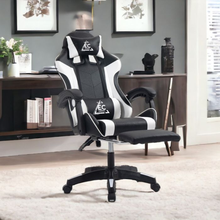 Компьютерное кресло Master KO24B Черно-белый, экокожа