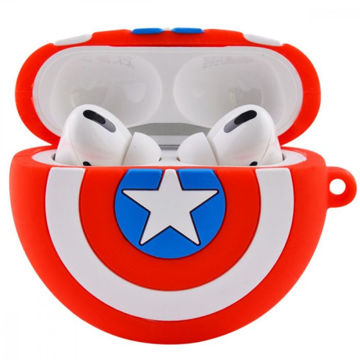 Силиконовый футляр Marvel & DC series для наушников AirPods Pro + кольцо