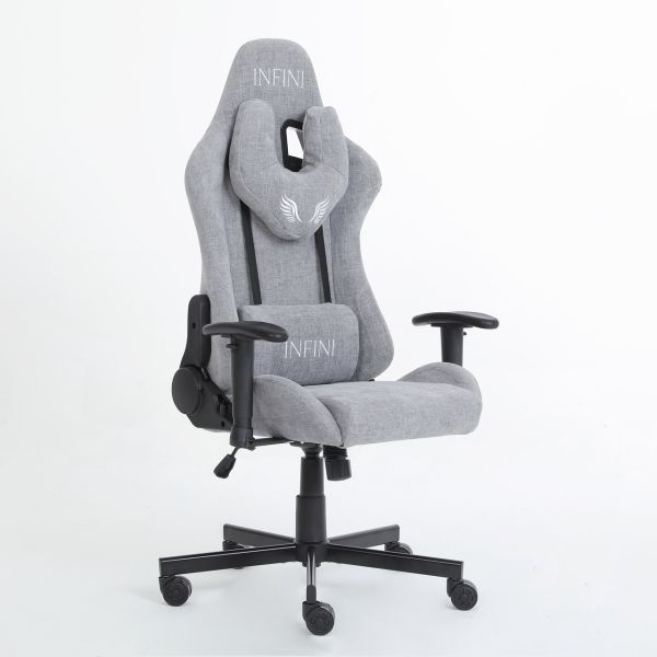 Компьютерное кресло из ткани Infini LUXOR Светло-серый, Zenga ткань