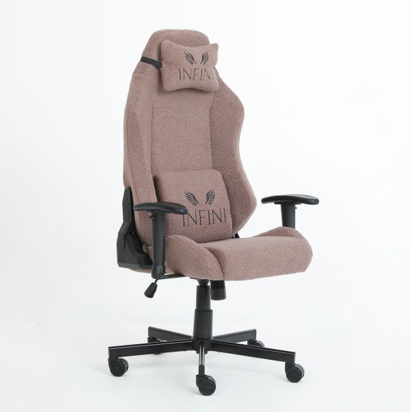 Компьютерное кресло из экомеха Infini BOUCLE Темно-коричневый, Zenga ткань