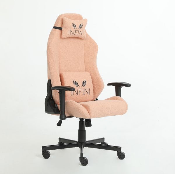 Компьютерное кресло из экомеха Infini BOUCLE Бежевый, Zenga ткань