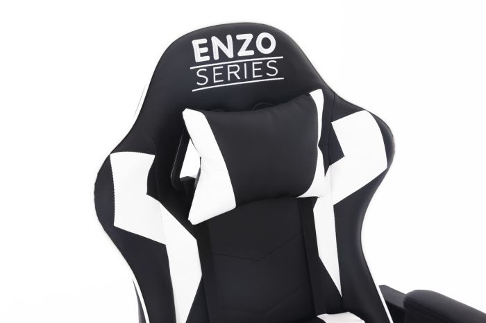 Компьютерное кресло Extreme ENZO Черно-белый, Zenga экокожа