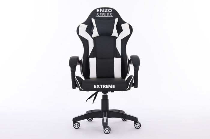 Компьютерное кресло Extreme ENZO Черно-белый, Zenga экокожа