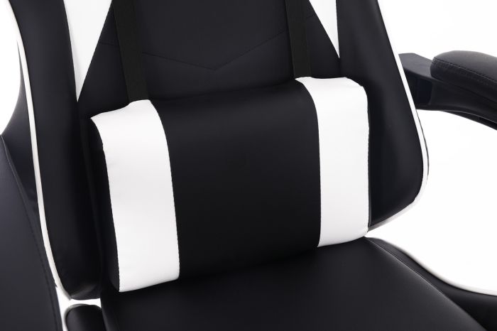 Компьютерное кресло Extreme ENZO Черно-белый, Zenga экокожа