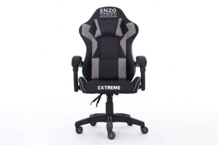 Компьютерное кресло Extreme ENZO Черно-серый, Zenga экокожа