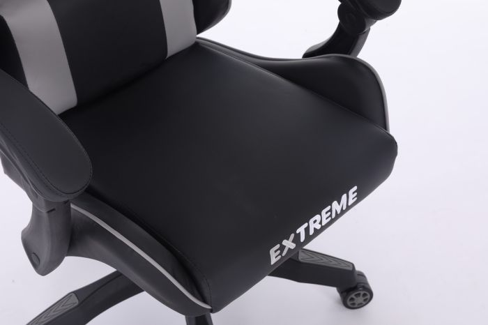 Компьютерное кресло Extreme ENZO Черно-серый, Zenga экокожа