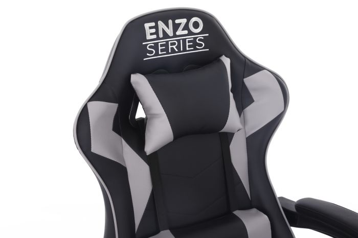 Компьютерное кресло Extreme ENZO Черно-серый, Zenga экокожа