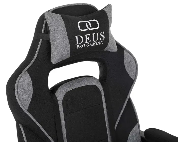 Компьютерное кресло из ткани DEUS X-STREAM Черно-серый, Zenga ткань