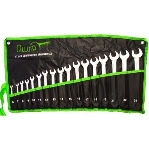 Набор комбинированных ключей, 17 предметов, 6-24 мм Alloid