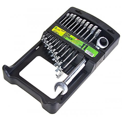 Набор ключей комбинированных трещоточных 11 предметов, 8-19мм Alloid