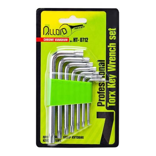 Набор изогнутых ключей TORX. 7 пр. T10-T40 Alloid (НТ-0712)