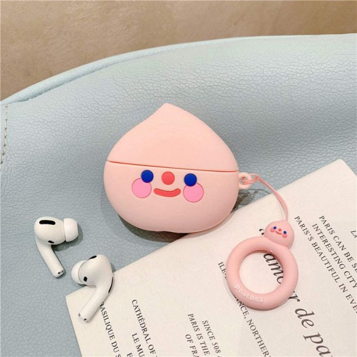 Силиконовый футляр Smile Fruits series для наушников AirPods 1/2 + кольцо