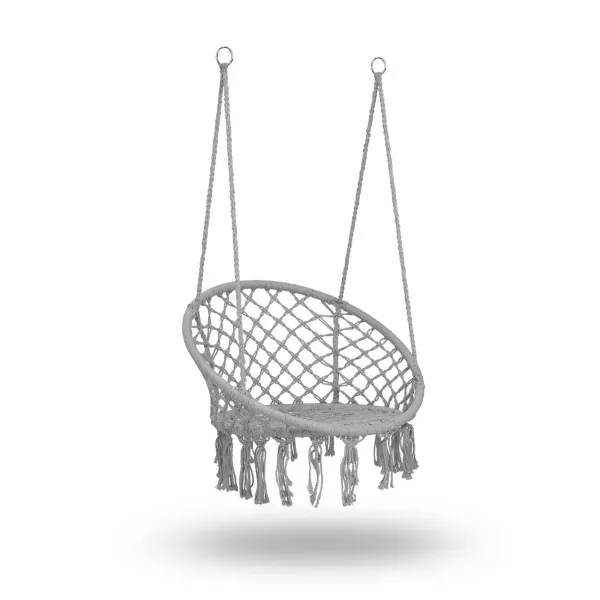 Підвісне крісло-гойдалка без подушки BOHO 290002 Сірий