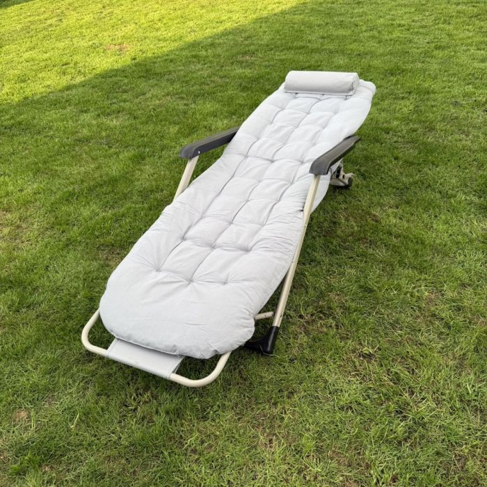 Садовий шезлонг тканинний + матрац Sofotel ChillWell 286401 Сірий