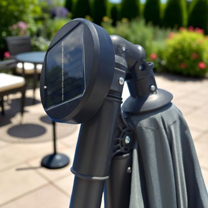 Парасоля садова з нахилом та LED підсвіткою Ecarla OGP11K Кремовий