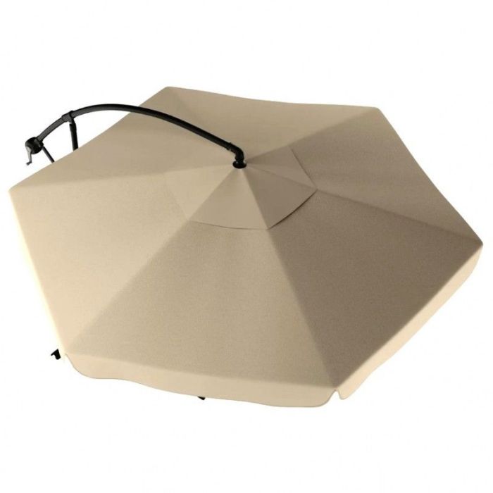 Парасоля садова з нахилом та LED підсвіткою Ecarla OGP11K Кремовий