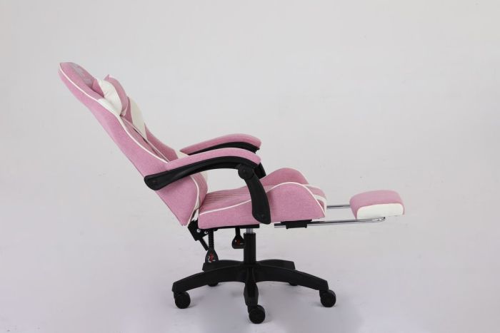 Комп'ютерне крісло із тканини Infini Core Рожево-білий