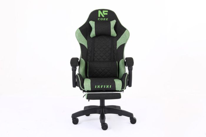 Комп'ютерне крісло із тканини Infini Core Чорно-зелений