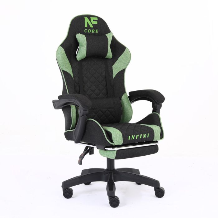 Комп'ютерне крісло із тканини Infini Core Чорно-зелений