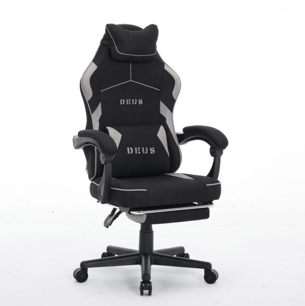 Комп'ютерне крісло із тканини Deus Edge Чорно-сірий