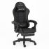 Комп‘ютерне крісло із підставкою для ніг CARBON Quattro Gaming Чорний