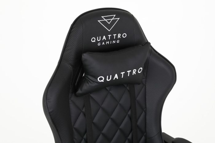 Комп‘ютерне крісло із підставкою для ніг CARBON Quattro Gaming Чорний