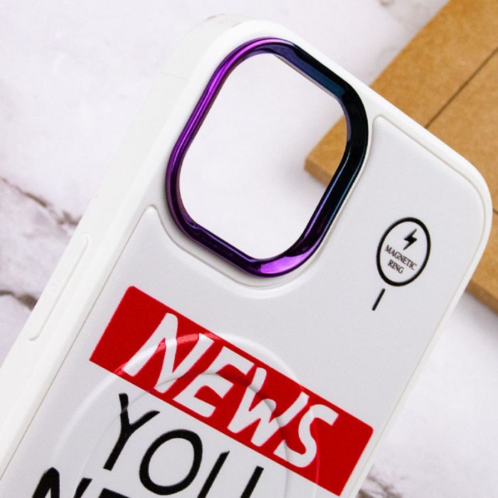 TPU+PC чехол Funny pictures with MagSafe для Apple iPhone 13 (6.1")