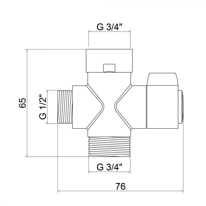 Дивертор Qtap 44