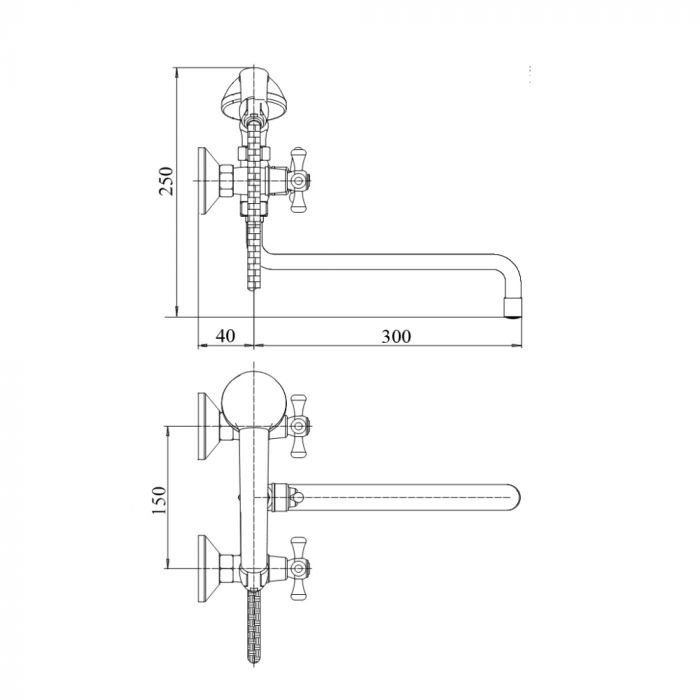 Смеситель для ванной SW Villa 143-06